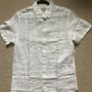 Short-sleeve Baird McNutt Irish linen shirt - White NWT